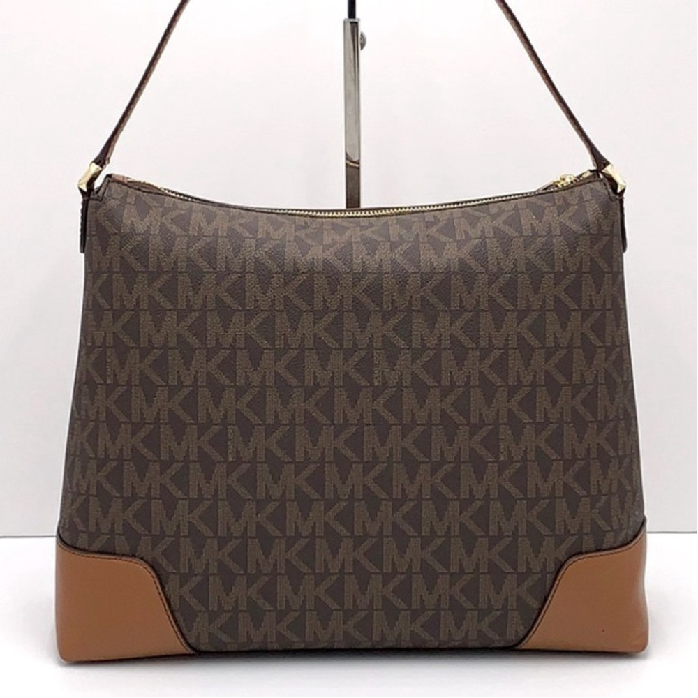 MICHAEL KORS CROSBY LARGE SHOULDER BAG BROWN SIGNT - Picture 3 of 16